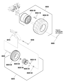 Wheel And Tire Group Diagram and Parts List for EZT2042 (2691041-00)(2012) Murray Lawn Tractor