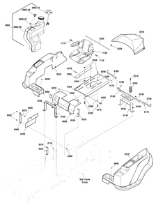 Seat, Body And Fuel Tank Group Diagram and Parts List for EZT2042 (2691041-00)(2012) Murray Lawn Tractor