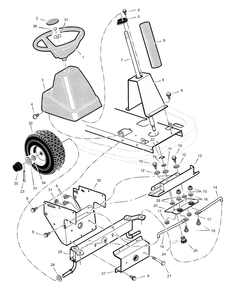 Steering Diagram and Parts List for 309300X50A 2003 Murray Lawn Tractor
