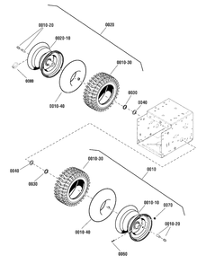 Wheels And Tires Group Diagram and Parts List for 11527ES (1696029)(2011) Murray Snow Blower