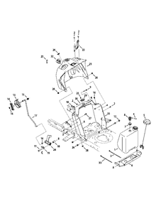 Dash Diagram and Parts List for 13BM772S058 2014 Murray Lawn Tractor