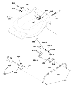 Height Of Cut Group (881573) Diagram and Parts List for MPH625E (881548)(2012) Murray Lawn Mower