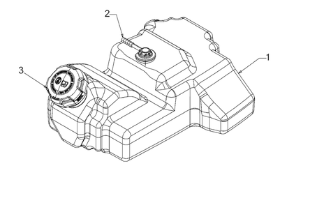 Fuel Tank Diagram and Parts List for 13CC26JD058 2018 Murray Lawn Tractor