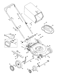 General Assembly 11a-B2x Diagram and Parts List for ME21625 (11A-B24Z758)(2012) Murray Lawn Mower