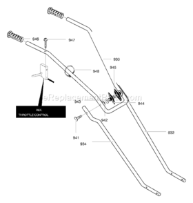 Part Location Diagram of 339398E701MA Murray Handle, Lower Lh .75x