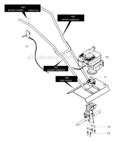 Page A Diagram and Parts List for 11052X4NA  Murray Cultivator