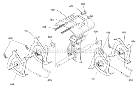 Page C Diagram and Parts List for 11052X4NA  Murray Cultivator