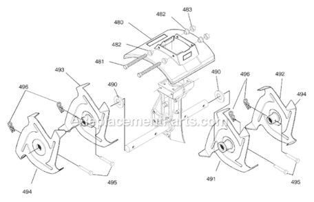 Page C Diagram and Parts List for 11052X92NA  Murray Cultivator