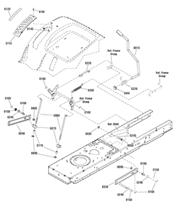 Lift Group (885450) Diagram and Parts List for EMT16538RD (2690927)(2011) Murray Lawn Tractor