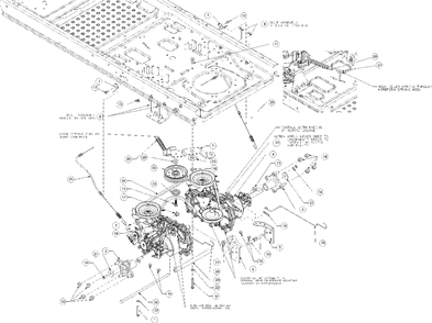 Drive Diagram and Parts List for M200-46 (RZT-46)(2016) Murray Lawn Tractor