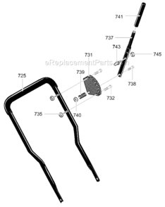 Part Location Diagram of 740129-853 Murray Upper Handle