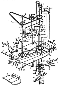Mower Deck Diagram and Parts List for 403213  Murray Lawn Tractor Accessories
