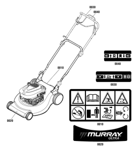 Decals Group (881653) Diagram and Parts List for MXMU19675E (881560)(2012) Murray Lawn Mower