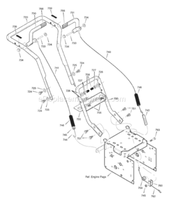 Part Location Diagram of 1740690TMA Murray Clutch Handle-Right