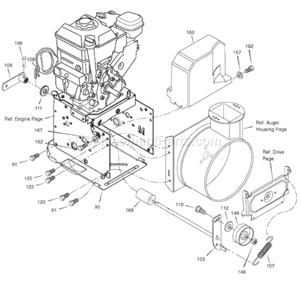Part Location Diagram of 1740803MA Murray Cover-Belt