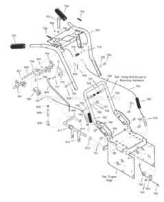 Part Location Diagram of 578925MA Murray Rod-Assembly Right Hand
