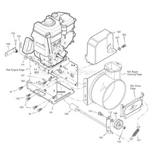 Part Location Diagram of 1502051YZMA Murray Idler Assembly, Auger
