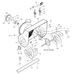 Part Location Diagram of 1740605RMA Murray Housing-Assembly