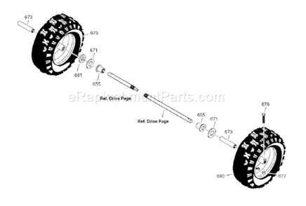 Part Location Diagram of 1501841MA Briggs and Stratton Wheel 16x6.5 xtrac g