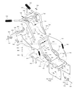 Part Location Diagram of 1740578TMA Murray Handle Assembly