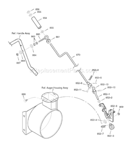 Part Location Diagram of 1501309YZMA Murray Rod 3.70yoke Asy,cran