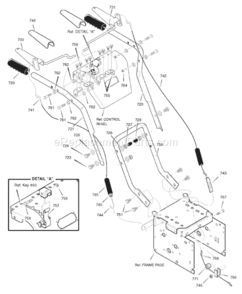 Page J Diagram and Parts List for 1695374 6271100x832007 Murray Snow Blower
