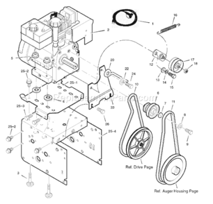 Part Location Diagram of 165X164MA Murray Spring,ext Idler 8-13