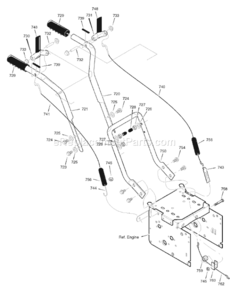 Part Location Diagram of 9729E701MA Briggs and Stratton Handle