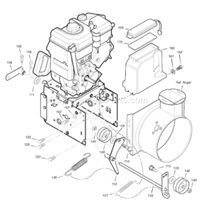Page C Diagram and Parts List for 1695378 6331790X432007 Murray Snow Blower