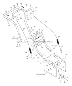 Part Location Diagram of 1740690HMA Murray Clutch Handle, Right