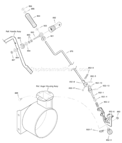 Page L Diagram and Parts List for 1695383 C950-52730-02007 Murray Snow Blower