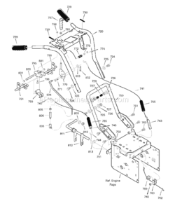Part Location Diagram of 1740578HMA Murray Handle Assembly
