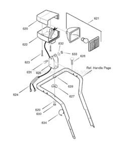 Page H Diagram and Parts List for 1695430 C950-52725-02007 Murray Snow Blower