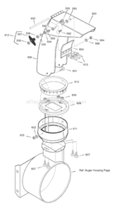 Part Location Diagram of 1502118E701MA Murray Chute Assembly