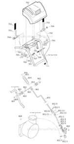 Page G Diagram and Parts List for 1695489 18-2829-292008 Murray Snow Blower