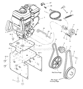 Page A Diagram and Parts List for 1695506 18-2830-392008 Murray Snow Blower