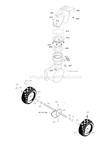 Page G Diagram and Parts List for 1695539 2008 Murray Snow Blower