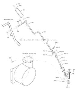Page E Diagram and Parts List for 1695540 2008 Murray Snow Blower
