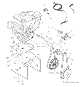 Part Location Diagram of 20M114013E1 Murray Engine