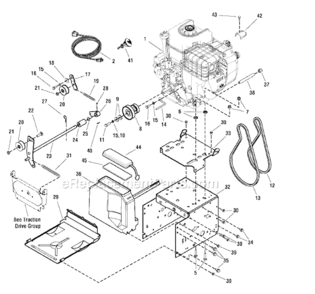 Page A Diagram and Parts List for 1695560 C950-52850-02008 Murray Snow Blower