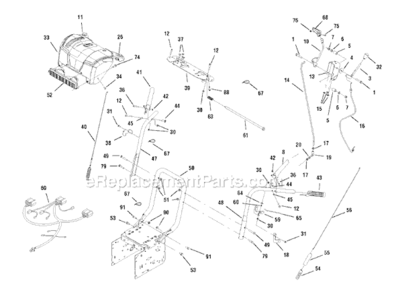 Page C Diagram and Parts List for 1695560 C950-52850-02008 Murray Snow Blower