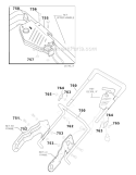Handle_Assembly Diagram and Parts List for 1695717  Murray Snow Blower