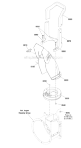 Discharge_Chute_Group Diagram and Parts List for 1696047 2011 Murray Snow Blower