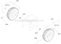 Wheels Tires Diagram and Parts List for 1696155-00 924MD - 2012 Murray Snow Blower