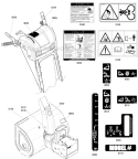 Decals Diagram and Parts List for 1696155-00 924MD - 2012 Murray Snow Blower