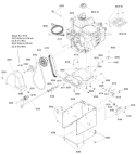 Engine Frame Diagram and Parts List for 1696157-00 1528HD - 2012 Murray Snow Blower
