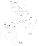 Discharge Chute Diagram and Parts List for 1696158-00 1730HD - 2012 Murray Snow Blower