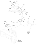 Discharge Chute Diagram and Parts List for 1696159-00 BP2132S - 2012 Murray Snow Blower