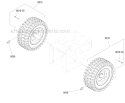 Wheels Tires Diagram and Parts List for 1696159-00 BP2132S - 2012 Murray Snow Blower
