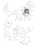 Engine Frame Diagram and Parts List for 1696160-00 BP2138S - 2012 Murray Snow Blower